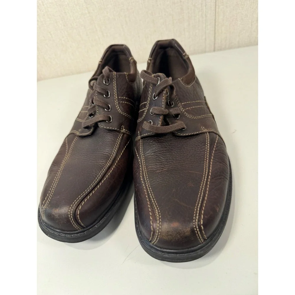 Clarks Mens Brown Leather Lace Up Oxford Shoes Size 12 M‎ 26103260